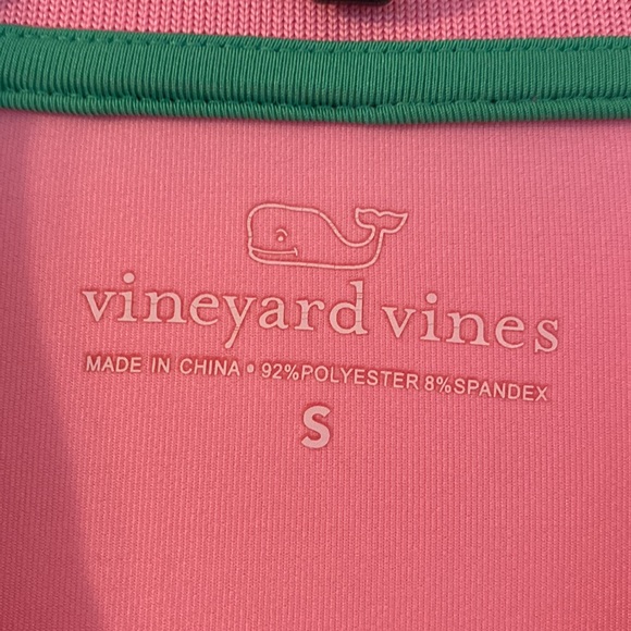 Vineyard Vines cute preppy pink and green long sleeved polo top. Size small. - Picture 3 of 14